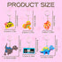 70Pcs Video Game Party Favors Video Game Keychains for Kids Birthday School Party Dinosaur Donut Marine Animal Mermaid Rainbow Bulk Keychains for Birthday Party Supplies