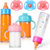 Seematn 7 Pcs Baby Doll Bottles Accessories Disappearing Doll Feeding Set Milk
