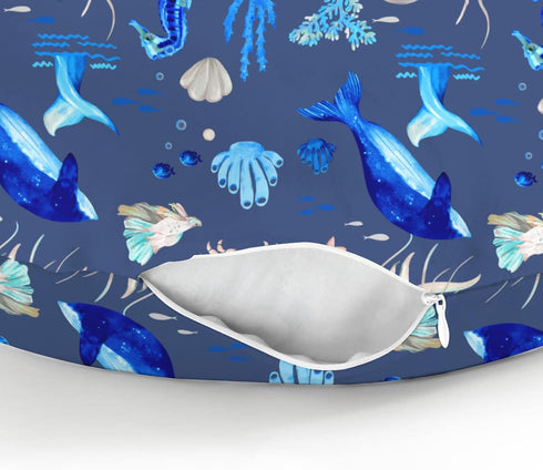 Cute Sea Animals Baby Nursing Pillow Covers for Boy Girl Turtle Whale Jellyfish Sea Horse Nursery Pillowcase