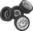 OD 2.55" Rubber Tires & Plastic Wheel Rims 12mm Hex Hub for HSP Tamiya HPI Kyosho Redcat 1/10 Cars