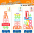 Niyopdg 20Pcs Blocks,1-10 Block,Counting 10 3+ Wooden Number Building Montessori Number Digital Number Blocks Toys
