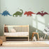 Kids(Vivid,14.17 8.27 Inches) Dinosaur Wall Decors Wooden Boys Dinosaur Nursery Playroom Baby Shower Wall Art Farmhouse