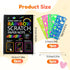 Eommmgl 4-12 Kids2 Pack Scratch Art Paper for Rainbow Notebooks Best Arts and Crafts Gift for Stocking
