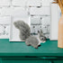 BWESOO 10cm Grey Mini Simulation Squirrel Mini Squirrel Stuffed Animals Rabbit Soft for Gift Home Decor Place Table
