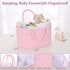 19L 16.8"x9.8"x9" Baby Diaper Caddy Organizer, Cotton Rope Diaper Basket, Changing Table Storage Caddy With Removable