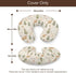 KuphiL10C Cartoon Forest Bear Hedgehog Raccoon Animal Pattern Nursing Pillow Cover, Unisex Removable Breastfeeding