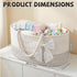 Zopeal Diaper Caddy Organizer Large Cotton Rope Baby Basket with Removable Divider Portable Nursery Storage for Diapers