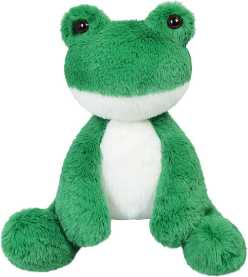 Green Frog Plush Toy - Cute Furry Stuffed Animal for Boys Girls, Gifts for Kids or Girlfriend, 8.5 Inches
