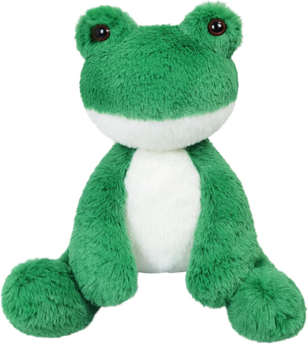 Green Frog Plush Toy - Cute Furry Stuffed Animal for Boys Girls, Gifts for Kids or Girlfriend, 8.5 Inches