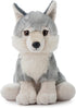 The Petting Zoo Wolf Stuffed Animal, 12 Inch Grey Wolf Plush Toy, Gifts for Kids, Wild Onez Zoo Animals
