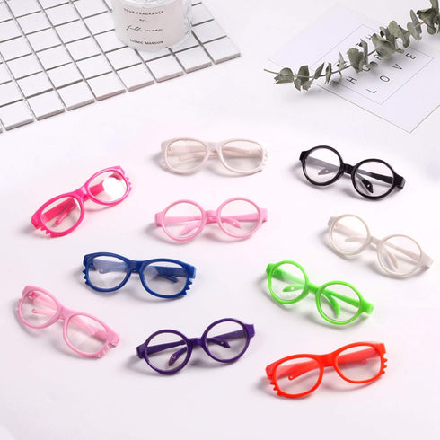 10 18 Inch B Bangcool Pairs Eyeglasses for Dolls, Fashion Dolls Reading Glasses Costume Supplies