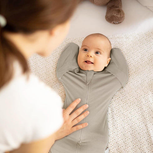 0.5 13-19 lbs, MEXXI Swaddle Baby Sleep Sack with Arms Up, Baby Transitional Swaddle with Double Zipper, TOG, M