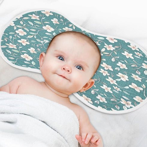 YETTASBIN Little Flower Muslin Baby Burp Cloth, Super Soft Absorbent Cotton Burp Rag Baby Bibs Feeding Cloth