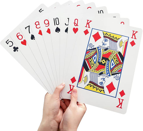 Yuanhe Jumbo Large Playing Cards, Giant Oversized Deck for Casino Party Decorations, 8 x 11 Inch