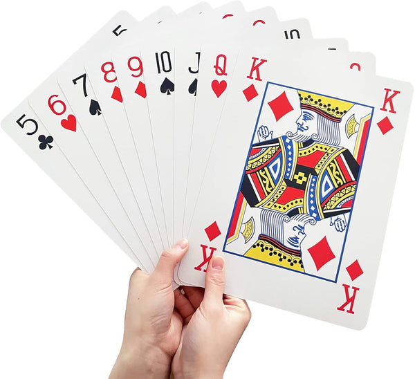 Yuanhe Jumbo Large Playing Cards, Giant Oversized Deck for Casino Party Decorations, 8 x 11 Inch