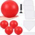 Hiboom 10 Pcs Kickball Set with 10 Inches Dodgeball, 5 Rubber Bases, Needles and Ball Pump for Backyard Games
