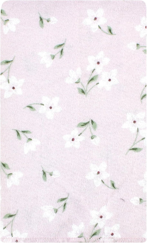 Hudson Baby Unisex Baby Cotton Flannel Burp Cloths, Purple Dainty Floral, 10 Pack