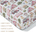 Selgkds 52''x28'' Pink Farm Animals Baby Crib Sheets for Girls Barn Pig Duck Cow Horse Bows Tractors Soft Snug Fitted