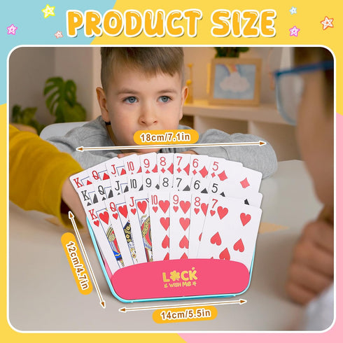 2 Prudiut PCS Card Holders for Playing Cards, Playing Card Game Holders Tabletop Stand Cards Holder for Adults Seniors