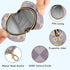 PYBUG Heart Round Pacifier Storage Case, Polyester & TPU Lined with Hook Buckle, Pacifier Container Box for Baby