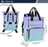 MCHIVER Backpack Mommy Purple Green Gradient Diaper Bag Large Capacity Baby Bags with Insulated Pockets Maternity Bag