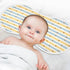 decor gift 4 Pack 22x11in Cotton Large Burp Cloths for Baby Soft Touch Pastel Retro Simple Stripe Yellow Baby Cloth