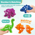 Matching Number Counting Dinosaur Toys with Double-Sided 1-3 Number Preschool Learning Sensory Sorting Sets