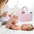 ABenkle Baby Diaper Caddy, Nursery Storage Bin and Car Organizer for Diapers Wipes, Cotton Rope Basket Changing Table Caddy by ABenkle