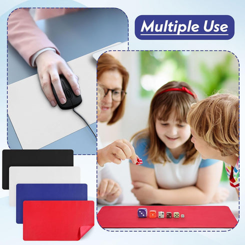 4 Pcs TCG Playmat, 24 x 14 Inch Card Playing Game Mat, Waterproof Non Slip Desk Pad for Laptop and Mouse