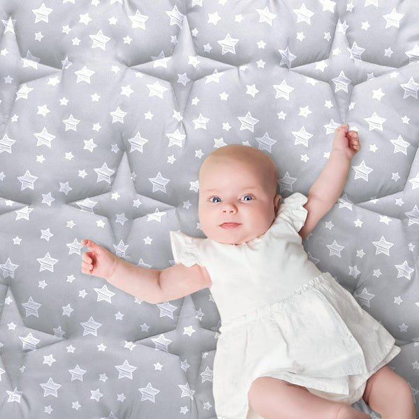 Baby Playpen Mat 47" X 47", One-Piece Crawling Mat Non Slip Padded