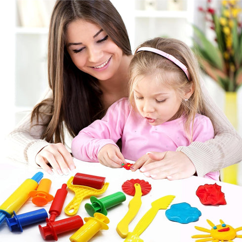 Kit,9 Set Dough Tool Pcs Basic Clay and Dough Tools Starter for Kids Includes Cutters Roller, Rolling Pins, Safety