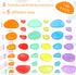144 Pcs Rainbow Stacking Stones - Translucent Colorful Pebbles for Light Table Toys, Math Manipulatives for Montessori