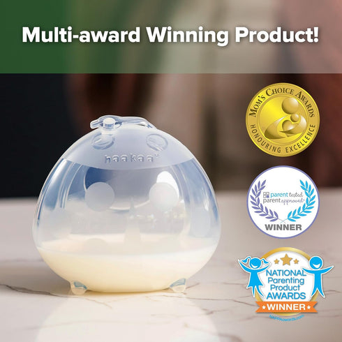 1.4oz/40ml 2pcs haakaa Ladybug Milk Collector - Wearable Nursing Cups | Soft Breast Shells | Breastmilk Saver |Portable
