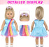 18 Inch 2 Set 18 Inch 7 ECORELF Amercian Doll Clothes, Girl Doll Clothes and Accessories for Dolls Pcs Include Dress