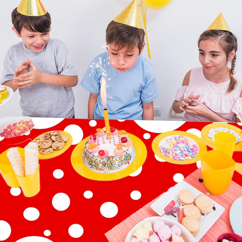 Dydamud 3PCS Mushroom Birthday Party Decorations, Mushroom Tablecloth Plastic Table Cloth for Mushroom Party