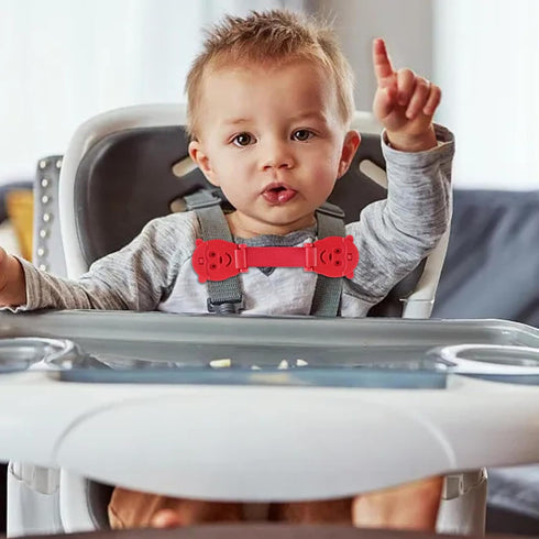 Anti Escape Baby Harness Chest Clip - Red (2 Pack), Prevents Kids from Taking Arms Out of Car Seat