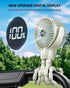 3 KIDEE Portable Stroller Fan, Mini Baby Fans Battery Operated, LED Display with Speeds, Small Clip on Fan Desk Fans