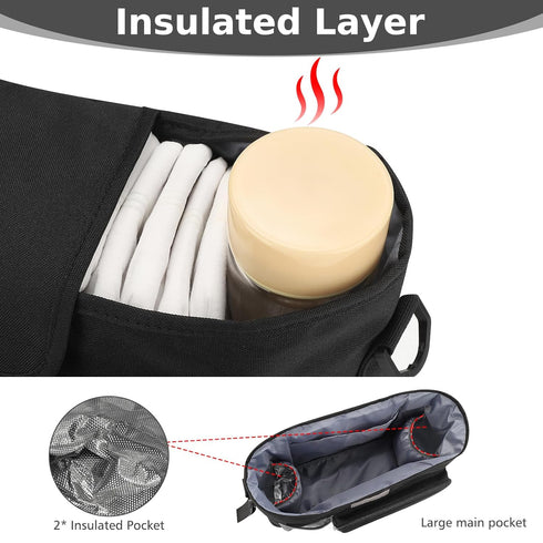 Accmor Universal Stroller Organizer with Insulated Cup Holder, Stroller Caddy Bag Accessories, Stroller Cup Holder