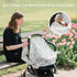 2-in-1 SummerBlueberrie SERAPHY Muslin Baby Car Seat Cover & Nursing Cover, Soft Lightweight Breastfeeding Cover