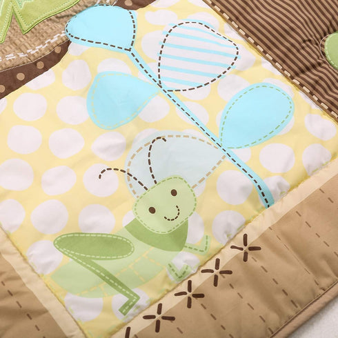 CribMATE 1 PC Nursery Crib Quilted Comforter Baby Girl Baby Boy Crib Bed Quilt/Comforter Baby Gift Idea (Green
