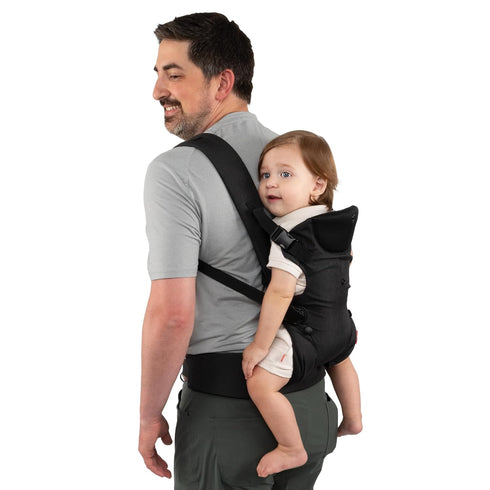 3 Nuby Baby Carrier with Carry Positions, Adjustable Leg Support for M Position, Padded Shoulder Straps & Waist Belt