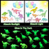 36 Pack Easter Eggs Filled with Glow in The Dark Dinosaur Toys, Easter Basket Stuffers for Toddlers Kids Boys Girls