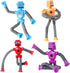 4 Pcs Telescopic Suction Cup Robot Toy - Cool Pop Tubes Sensory Toys for Toddlers, Educational Party Favors