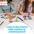 Ooly Shrink-Its! 28 PC DIY Shrinking Art Kit with 20 Plastic Pre Cut Charms, No Mess Art for Kids, Ideal Party Favor