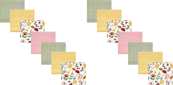 Hudson Baby Unisex Baby Cotton Flannel Receiving Blankets Bundle, Fall Botanical, One