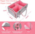 Baby Diaper Caddy Organizer for Girl Boy Large Nursery Storage Bin Basket Portable Holder Tote Bag for Changing Table