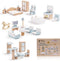 ROBUD Wooden Dollhouse Furniture Set, 23 Pcs Dollhouse Accessories, Miniature Furniture Including