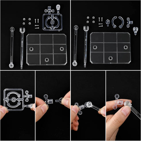 FINGERINSPIRE 8 Pcs Action Figure Stand, Assembly Display Holder Base for 6 inch Action Figures or Effects