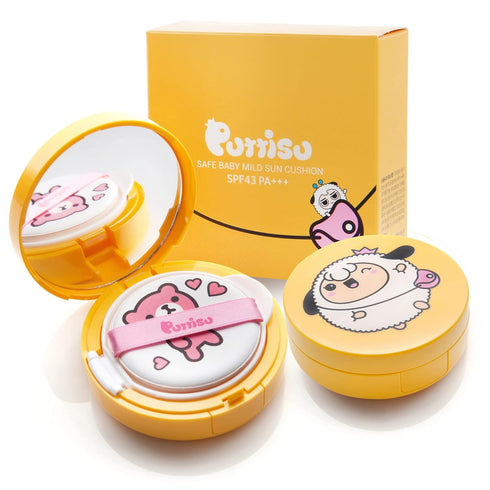 Puttisu Kids Sun Cushion SPF50 PA+++ UVB& UVA Protection Physical Sunscreen 15g