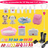 71Pcs Doll Clothes and Accessories for 12 Inch Boy and Girl Dolls, Pet Care Set with 25 Wear Clothes